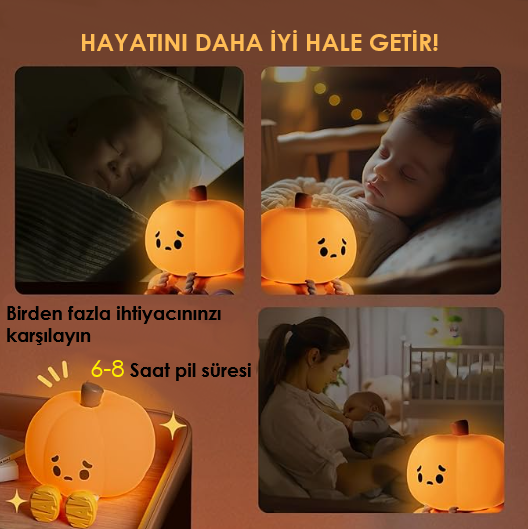 Sevimli Balkabağı Gece Lambası
