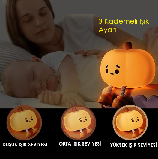 Sevimli Balkabağı Gece Lambası